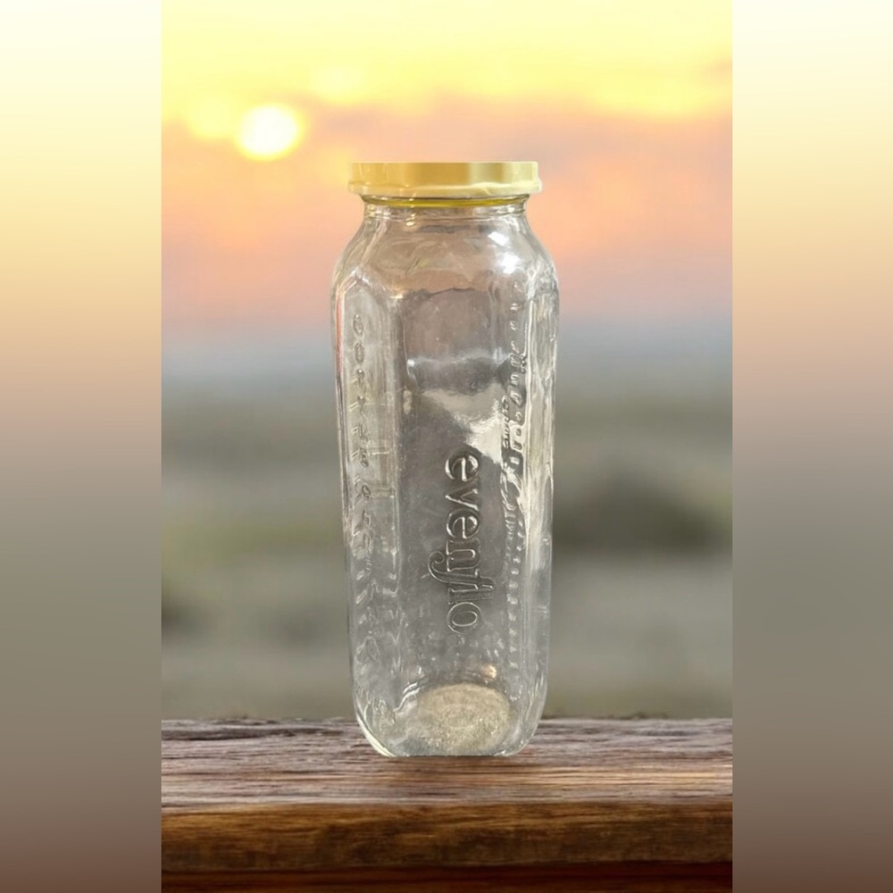 Everalto Clear Glass Bottle with Yellow Lid